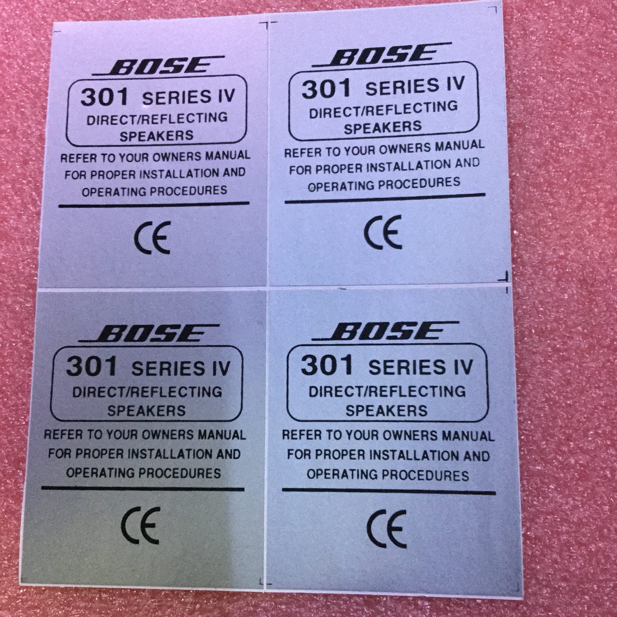 Tem dán dưới đế loa 301 SERIES IV (1 đôi )