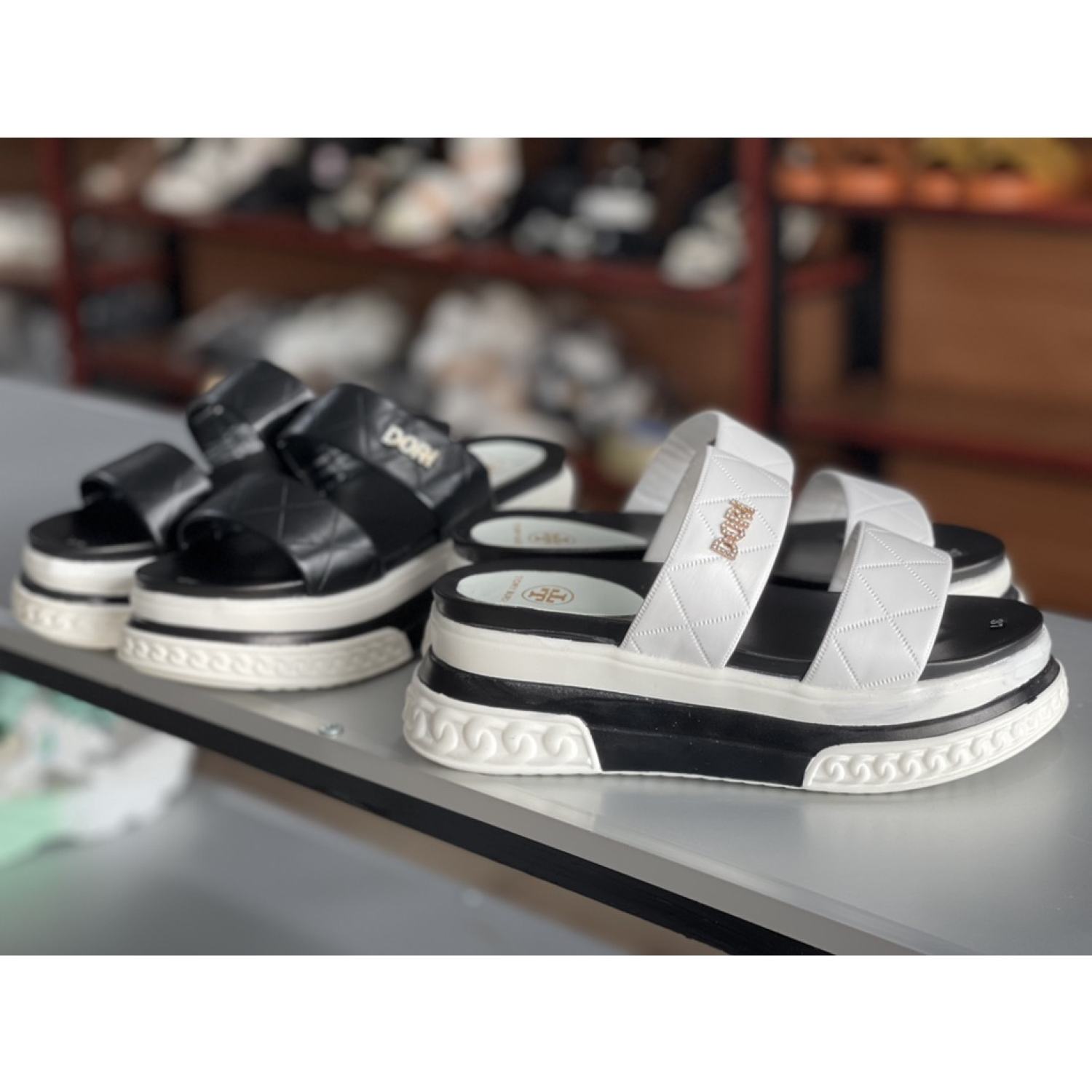 Dép lê xuồng 7 cm mang nhẹ nâng chiều cao nhựa Pu BMLP01