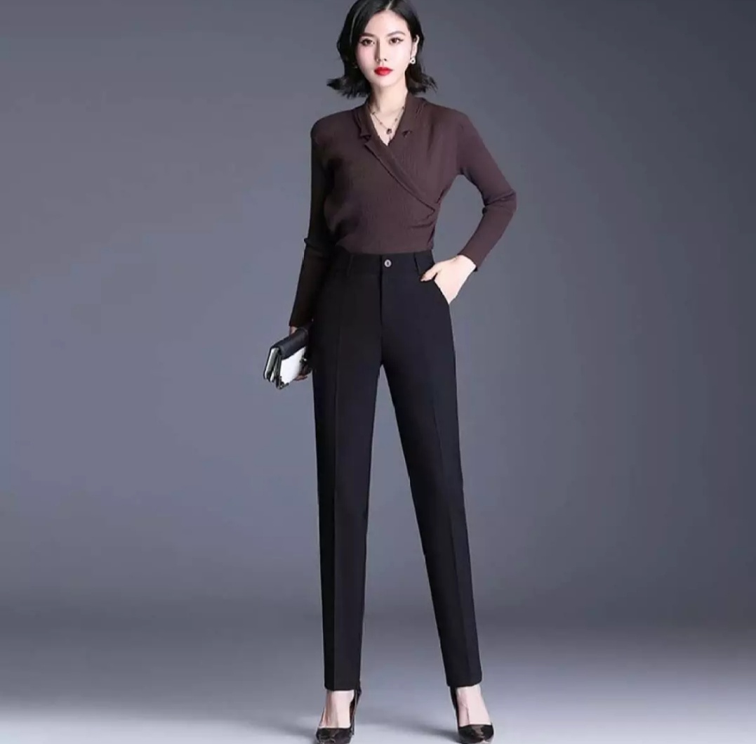 Quần tây nữ quần baggy nữ công sở lưng cao co giãn 4 chiều hàng thiết kế thời trang cao cấp