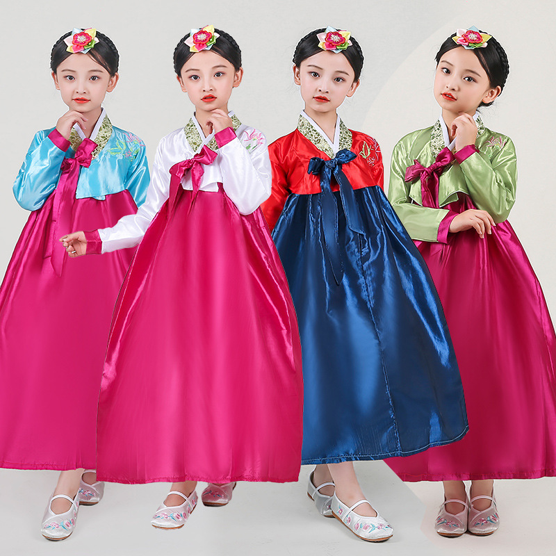 Hàng Mới Về quần Áo Truyền Thống Hàn Quốc Hanbok Cho Bé Gái Váy Thêu Trẻ