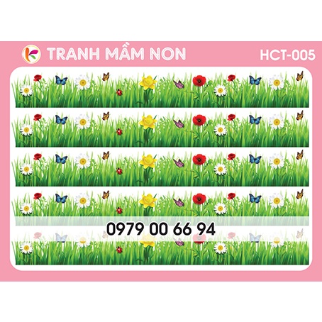 DECAL MẦM NON- HOA CHÂN TƯỜNG 1-5