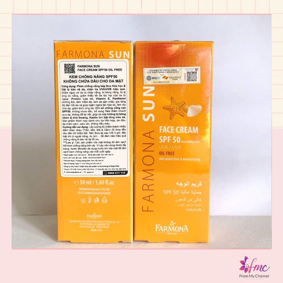 Kem chống nắng Farmona Sun Face Cream SPF50 + Tặng 1 túi chườm giảm đau bụng