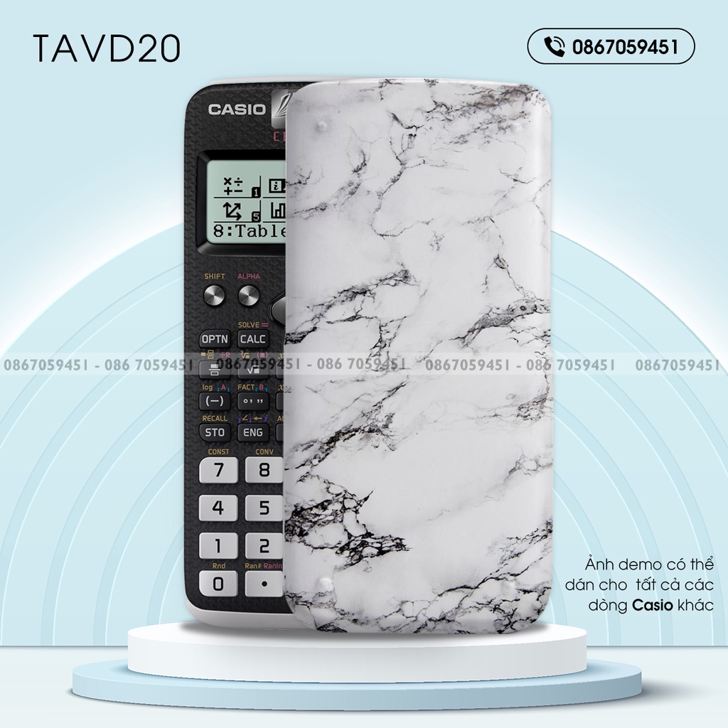 Skin dán máy tính CASIO In Hình Vân ĐáBộ 4 (Casio 570 / Casio 570-2nd/ Casio 580 /Vinacal..) tavdb4