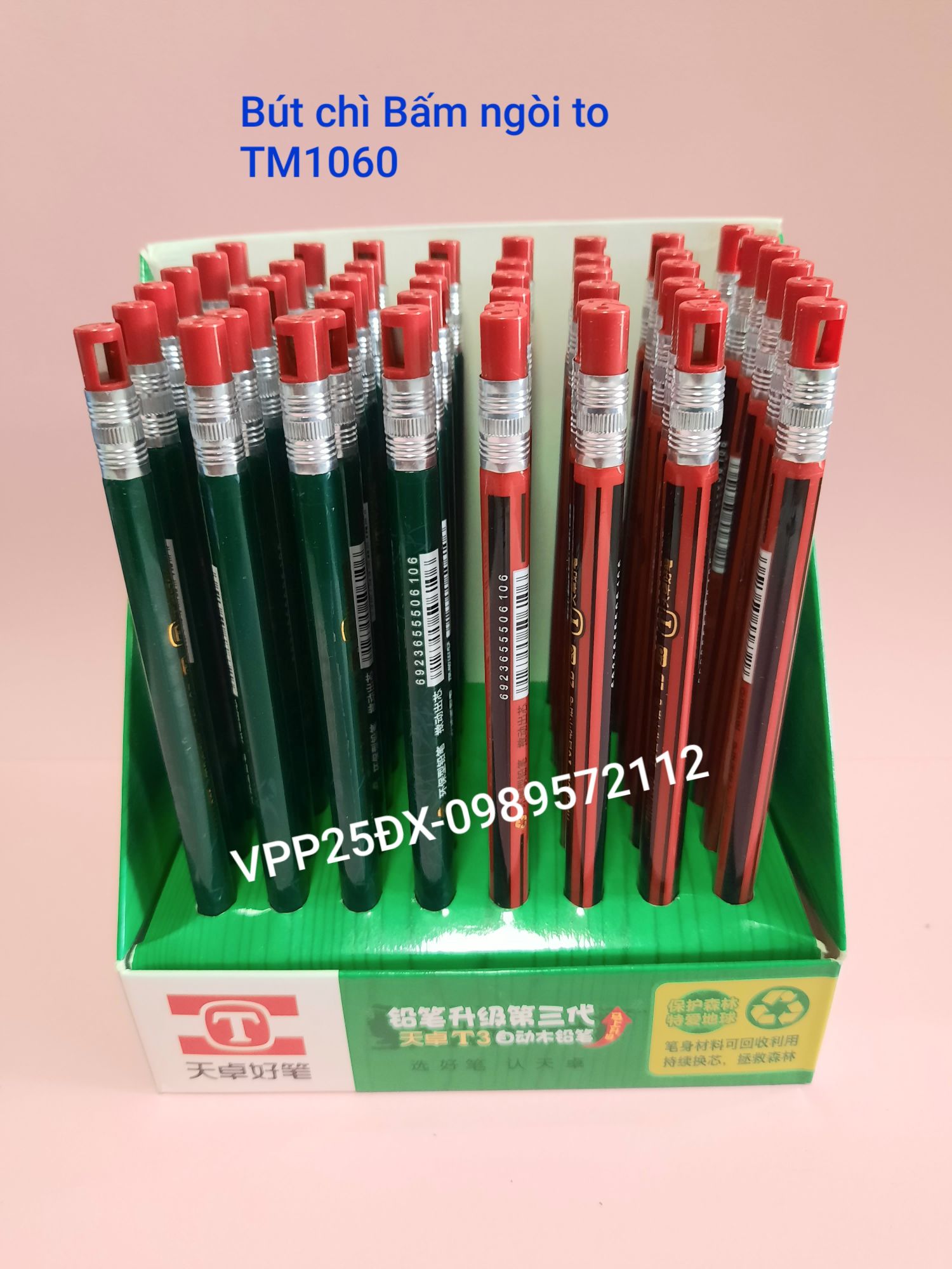 combo 3 cái bút chì bấm ngòi to 2.0mm
