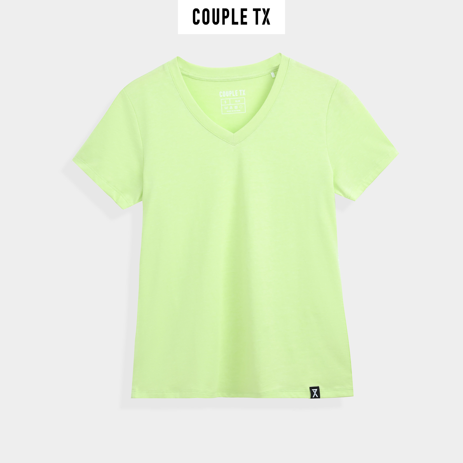 [15.1 - 17.1 Voucher lên đến 200K]  Áo Thun Nam COUPLE TX - Áo Thun Cotton Trơn Basic Nam Cổ Tim, Form Fit