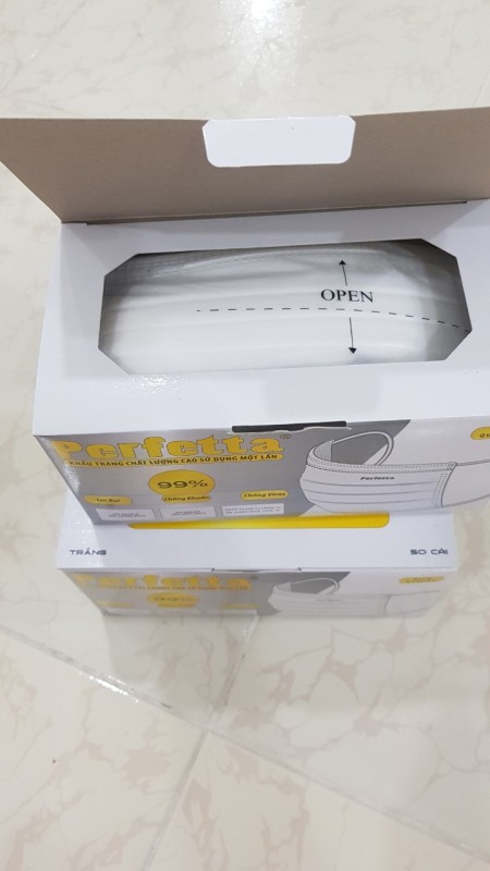 Khẩu trang Y tế Perfetta 3 lớp - Hộp 50 cái