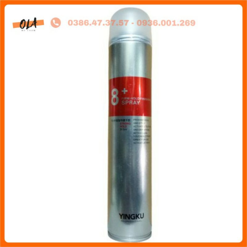 Gôm xịt tóc phủ cứng 8+ spray