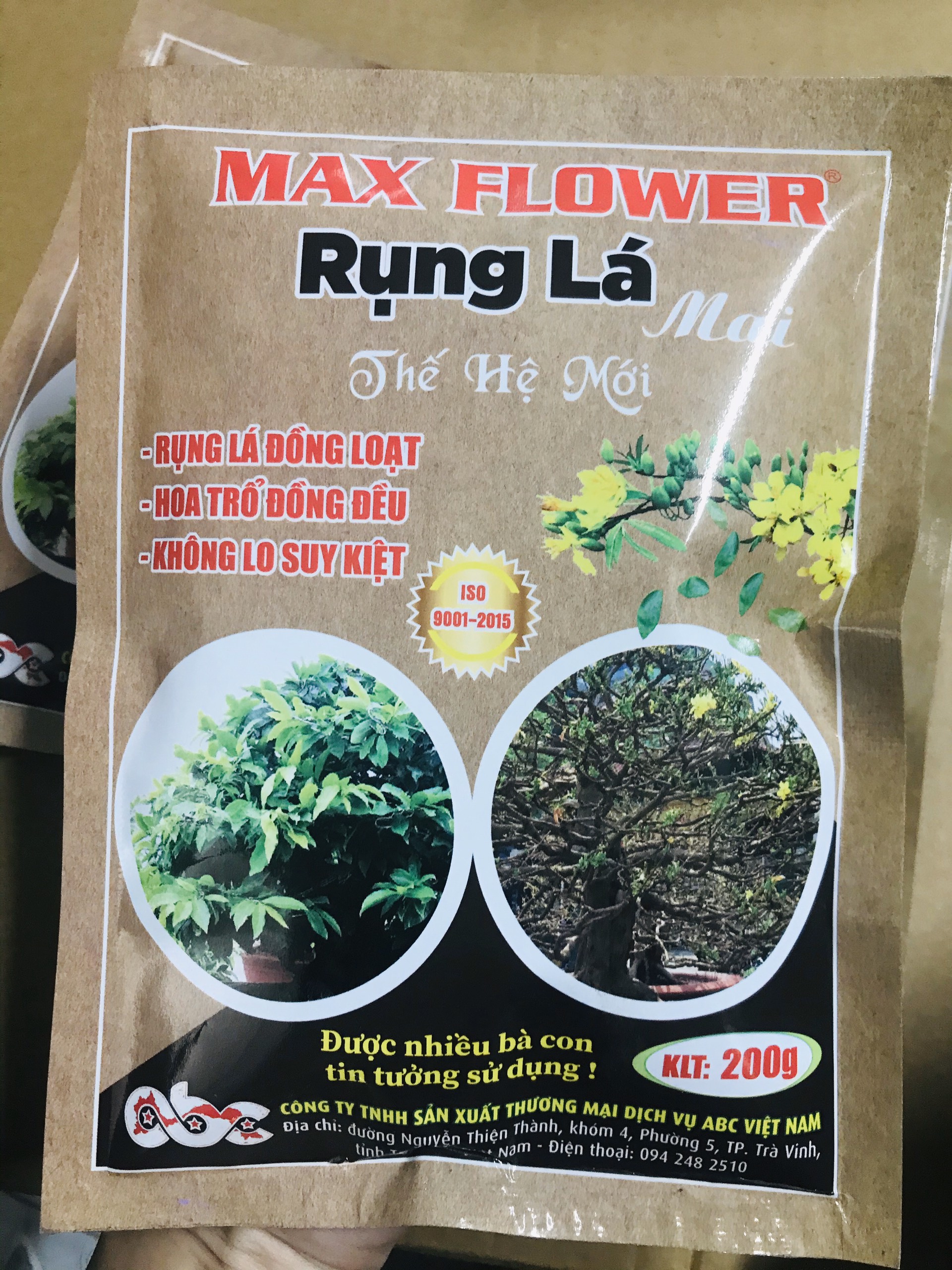 Chế phẩm rụng lá mai Max Flower 200gr