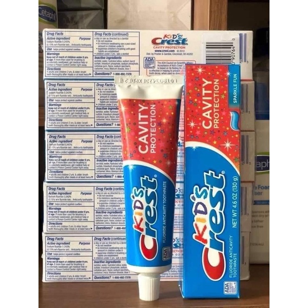 Kem đánh răng trẻ em crest kid's