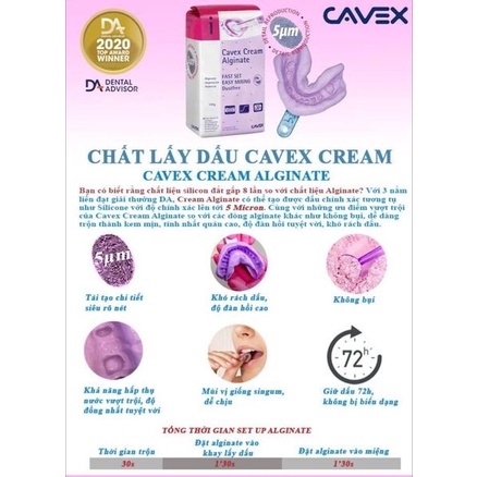 Chất lấy dấu alginate cavex cream siêu chính xác