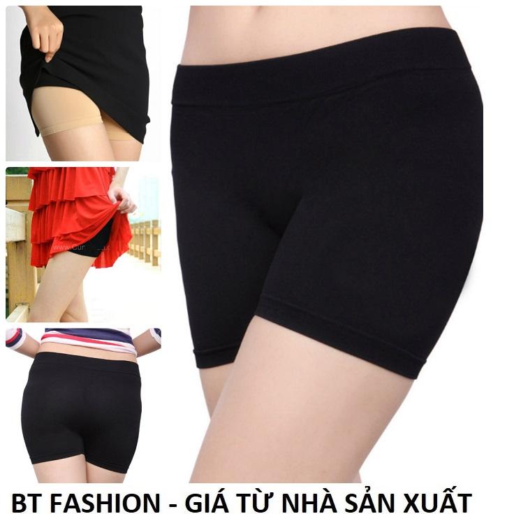 Bộ 02 Quần Đùi Lót Thun Mặc Váy, Ở Nhà  Đi Ngủ- BT Fashion (SO05 Đen + Da)