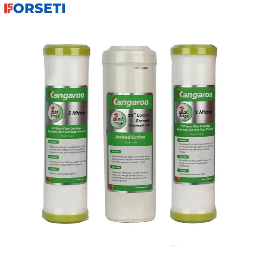 Combo 2 bộ lọc thô 123 cho máy lọ nước Kangaroo