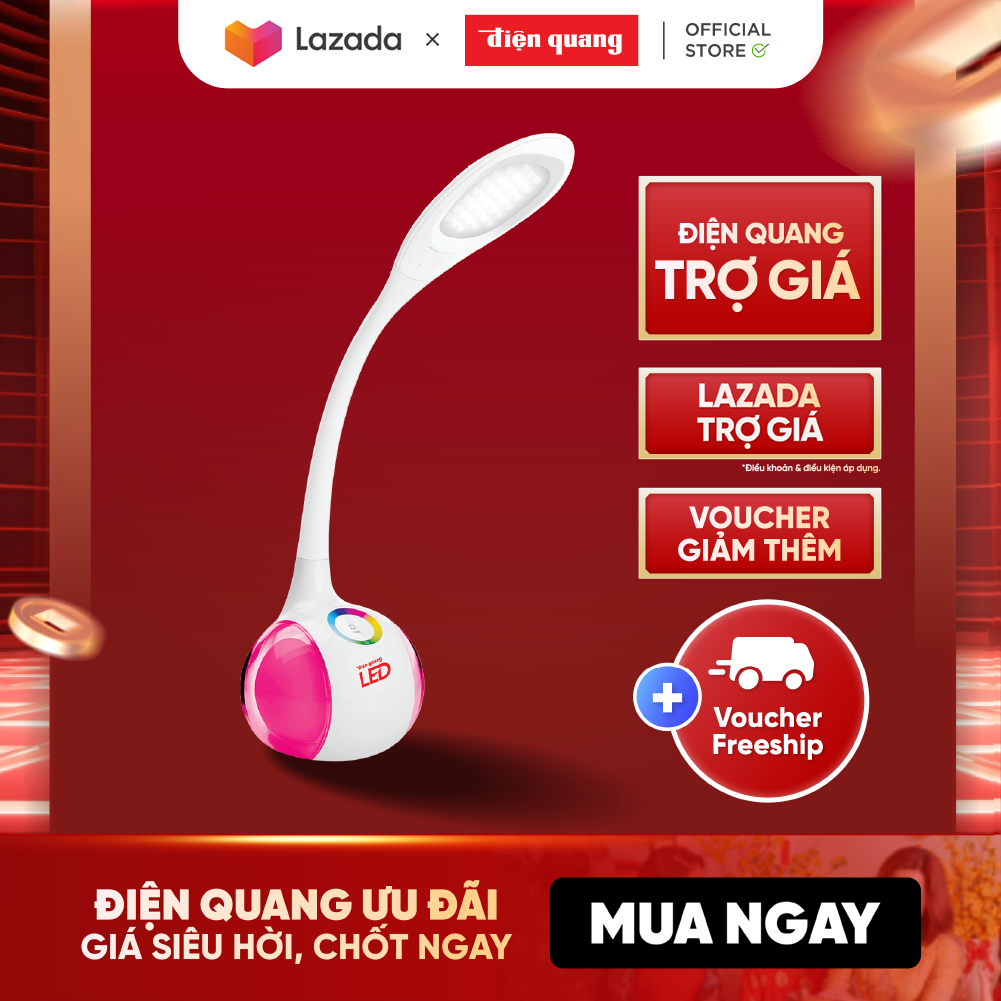 Đèn bàn LED Điện Quang ĐQ LDL06 5W cắm điện trực tiếp