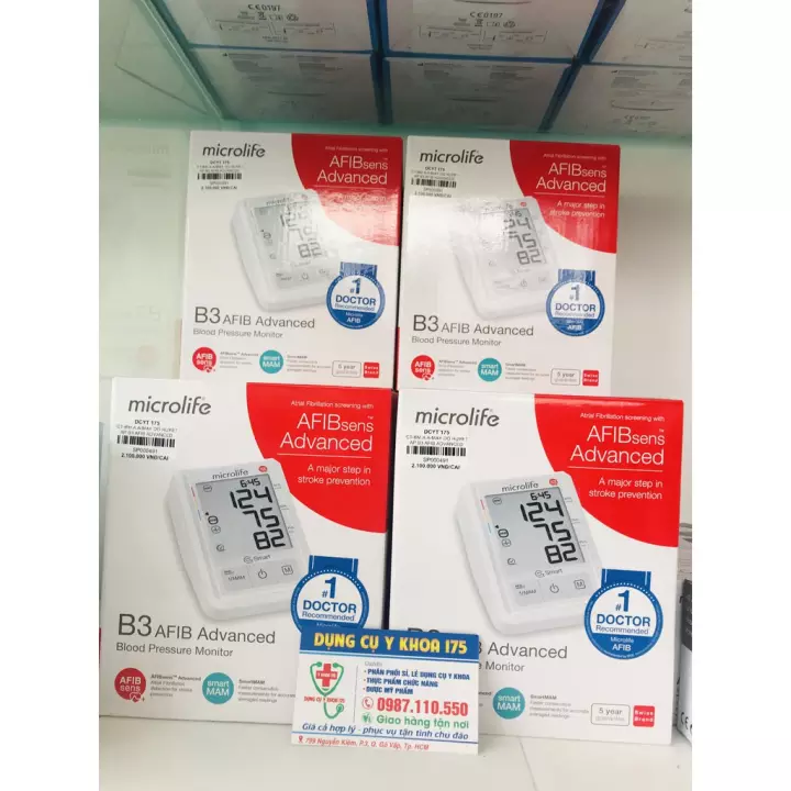 [HCM]MÁY ĐO HUYẾT ÁP BẮP TAY MICROLIFE B3 AFIB ADVANCED - CÔNG NGHỆ MỚI