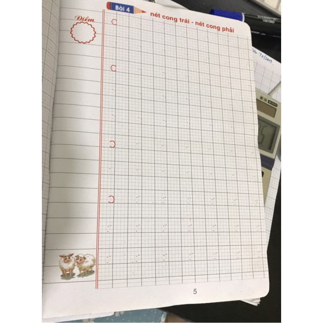 Vở ô ly có mẫu chữ tập viết