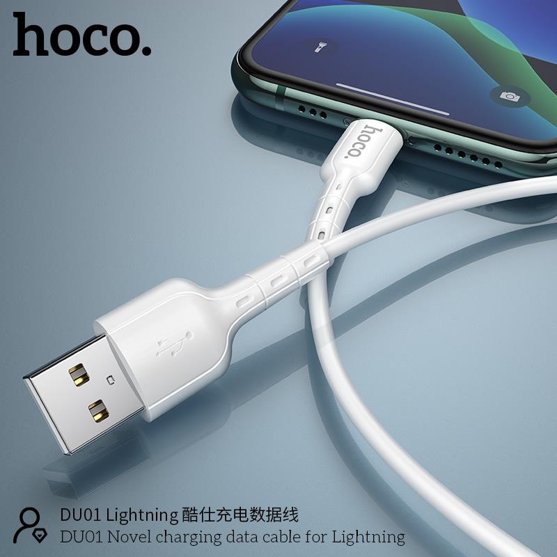 Cáp sạc Hoco DU01 USB to Micro/Lightning/Type-C sạc nhanh 2.4A/3A dài 100cm