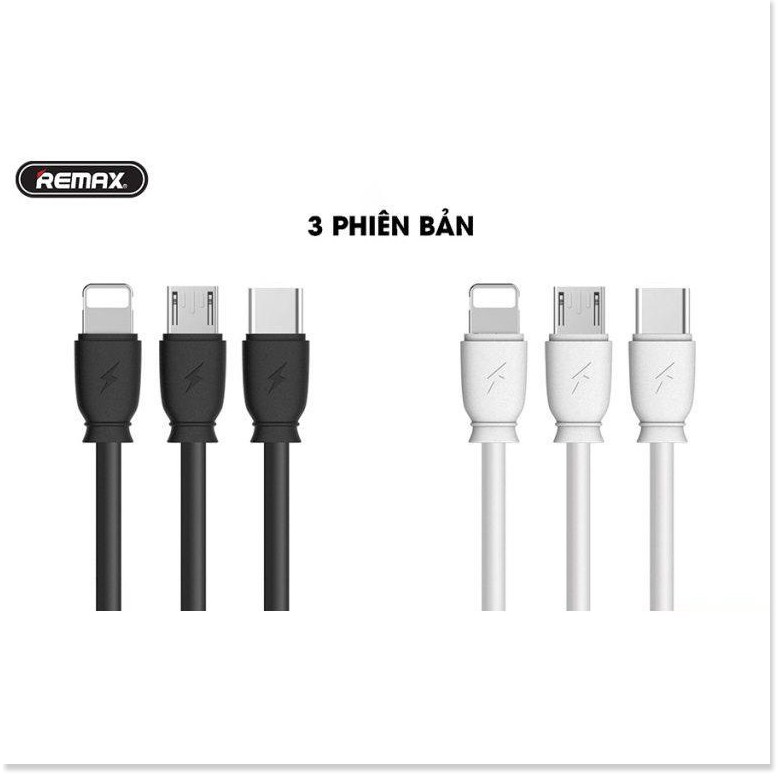 Cáp sạc nhanh Remax RC134 phiên bản Type C, Lightning, Micro