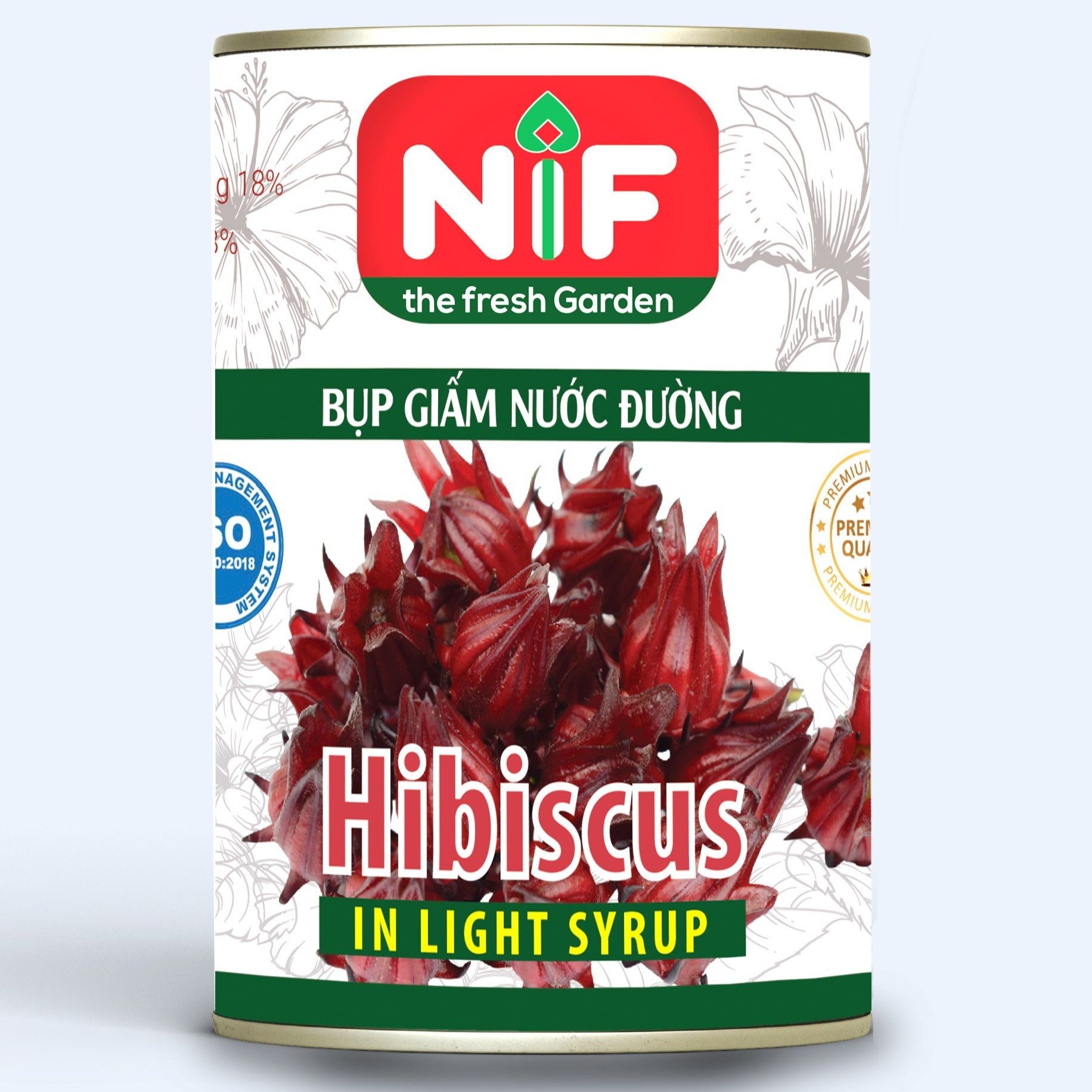 Hibiscus ngâm nước đường Nif lon 560g