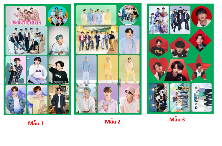 sticker hình dán BTS cắt sẵn siêu đẹp