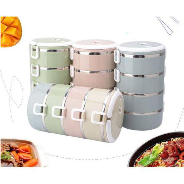 Cặp lồng cơm lúa mạch 4 tầng - cặp lồng cơm giữ nhiệt