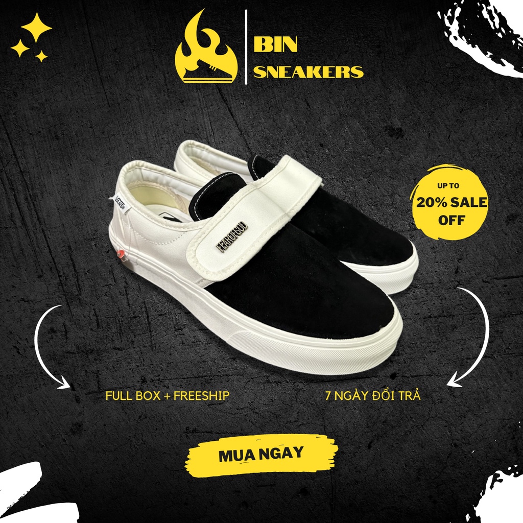 Giày thể thao VAN ERA COMFYCUSH 'BLACK MARSHMALLOW' BLACK, VANS SLIP ON TRAP Trắng đen nam nữ Hot Hit 2022 Full Bill Box