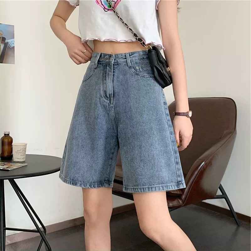 Quần Short Cạp Cao Sắn Gấu_C3