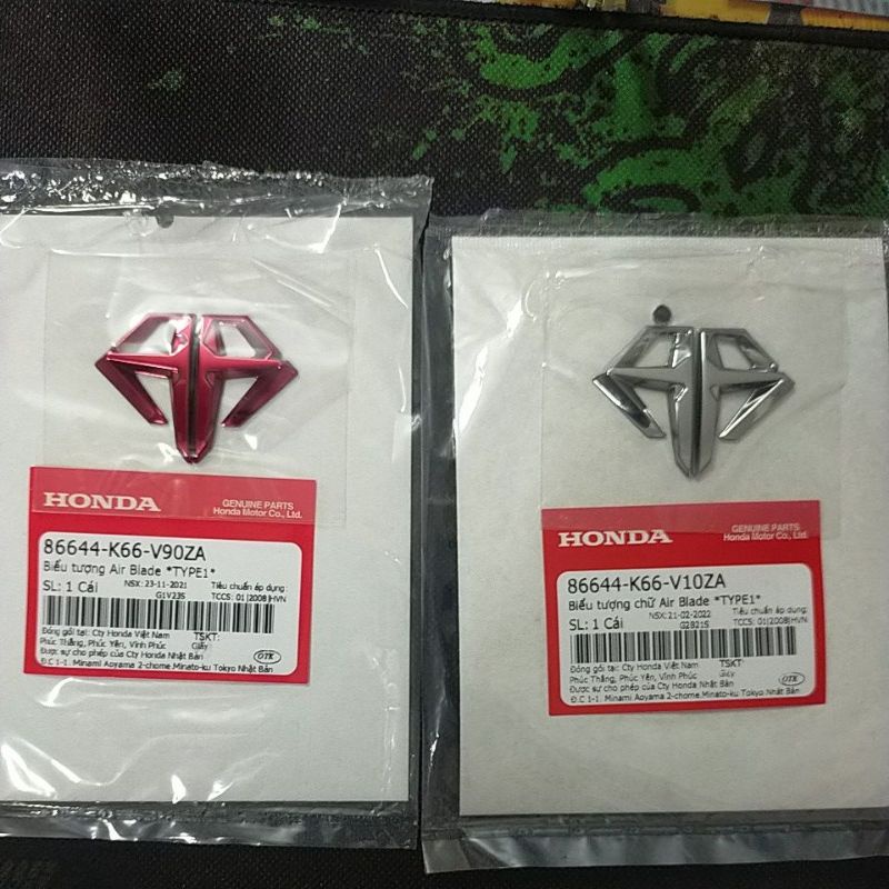 Tem logo ab bửng trước honda air blade 2016 2017 2018 2019