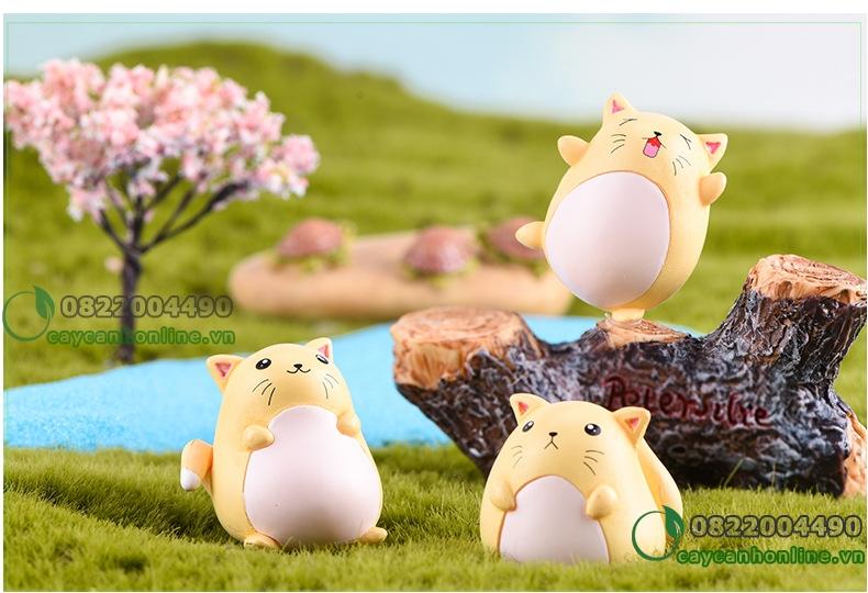 Mèo béo mèo ú trang trí tiểu cảnh quà tặng lưu niệm phụ kiện tiểu cảnh