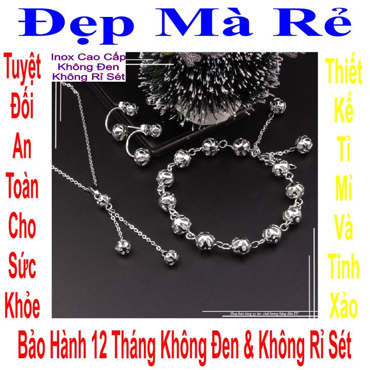Bracelets stainless steel chain style ball hollow-commitment 1 Đổi 1 if rust