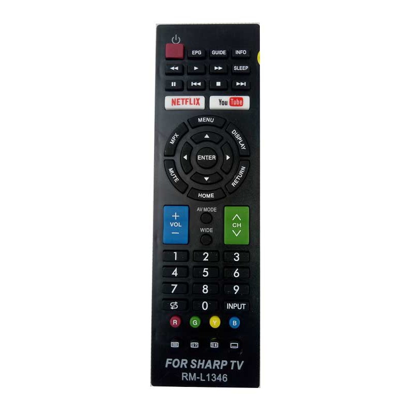 Điều khiển remote tivi sharp loại ngắn model rm-l1046