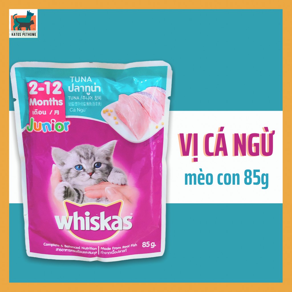 Hộp 24 gói - Pate Whiskas gói mix vị