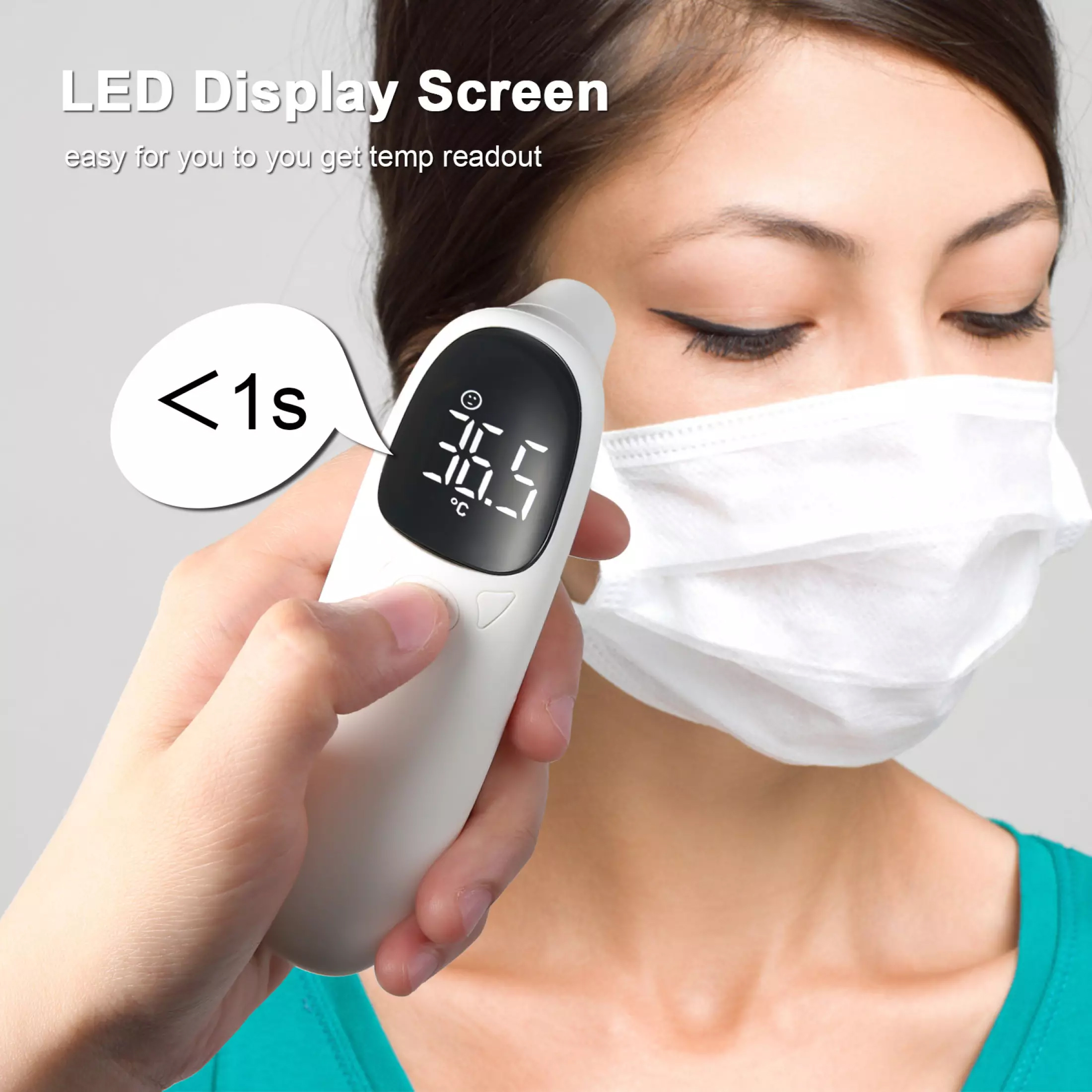 Thermometer infrared intelligent digital display precision quickly bundled 2 pin [genuine product video]