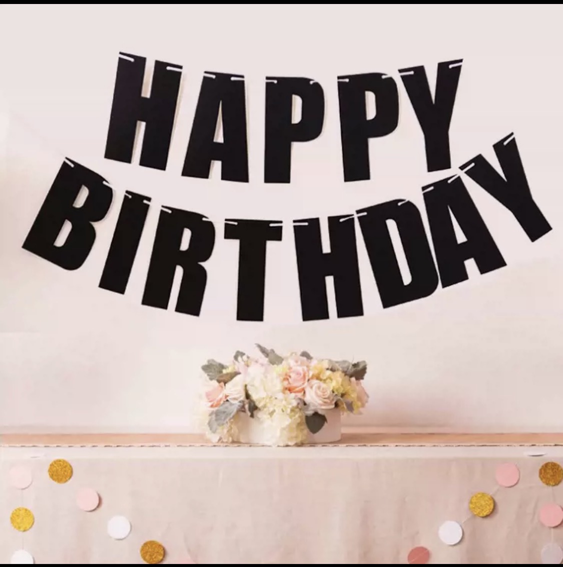 Dây chữ happy birthday nhiều màu