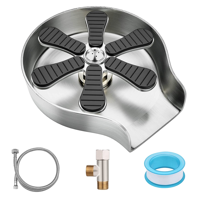 Kitchen Sink Glass Rinser for Kitchen Sinks Stainless Steel Sink Cup Washer Baby Bottle Washer