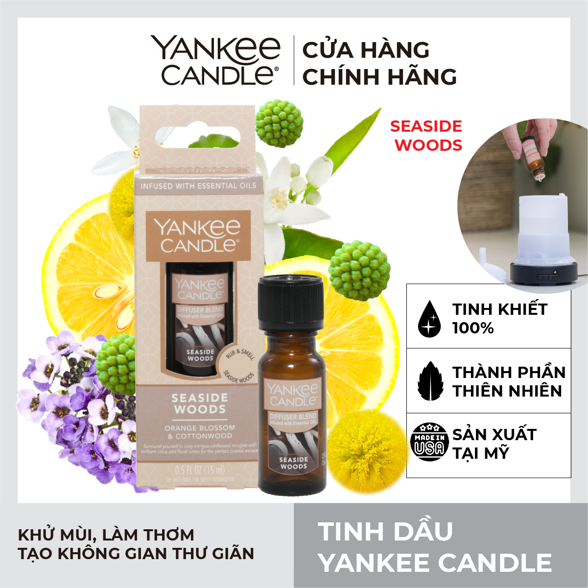 Tinh dầu Yankee Candle - Seaside Woods