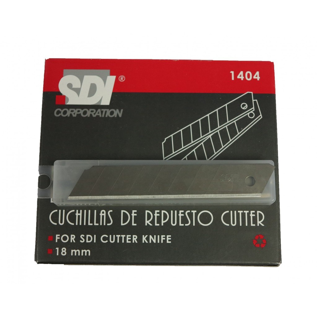 [NT] Hộp 10 lưỡi dao trổ to bé SDI (18mm và 9mm)
