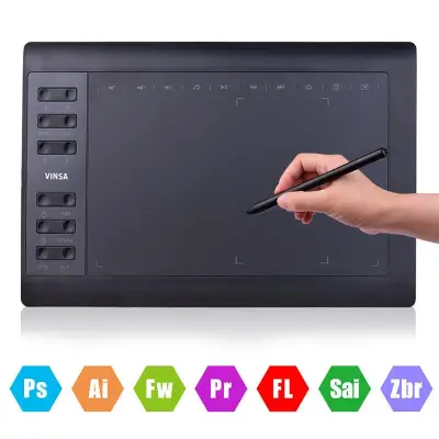 Xiaomi VINSA 1060PLUS Digital Tablet Drawing Tablet 8192 Pressure Sensitivity Tablet Battery-Free Pen Tablet Hand Painted Artdesig