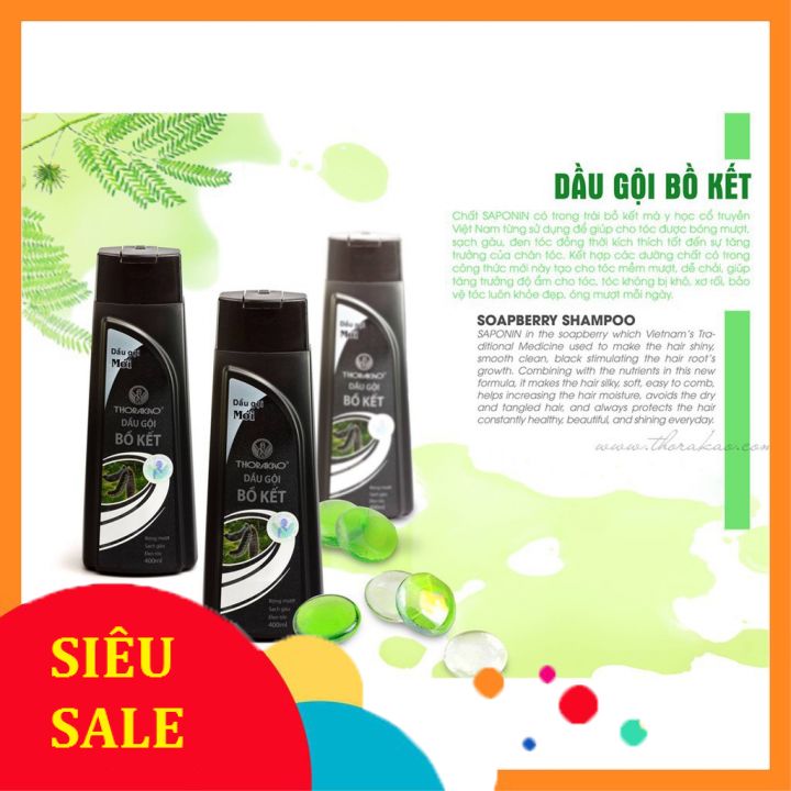 THORAKAO Dầu gội và xả bồ kết 400ml
