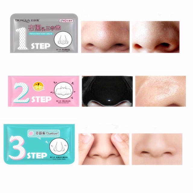 [Lấy mã giảm thêm 30%]SéT 3 Miếng Mặt Nạ Lột Mụn Bioaqua