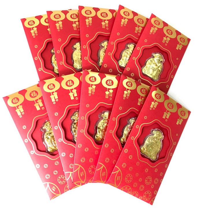 Combo 10 bao lì xì thần tài may mắn
