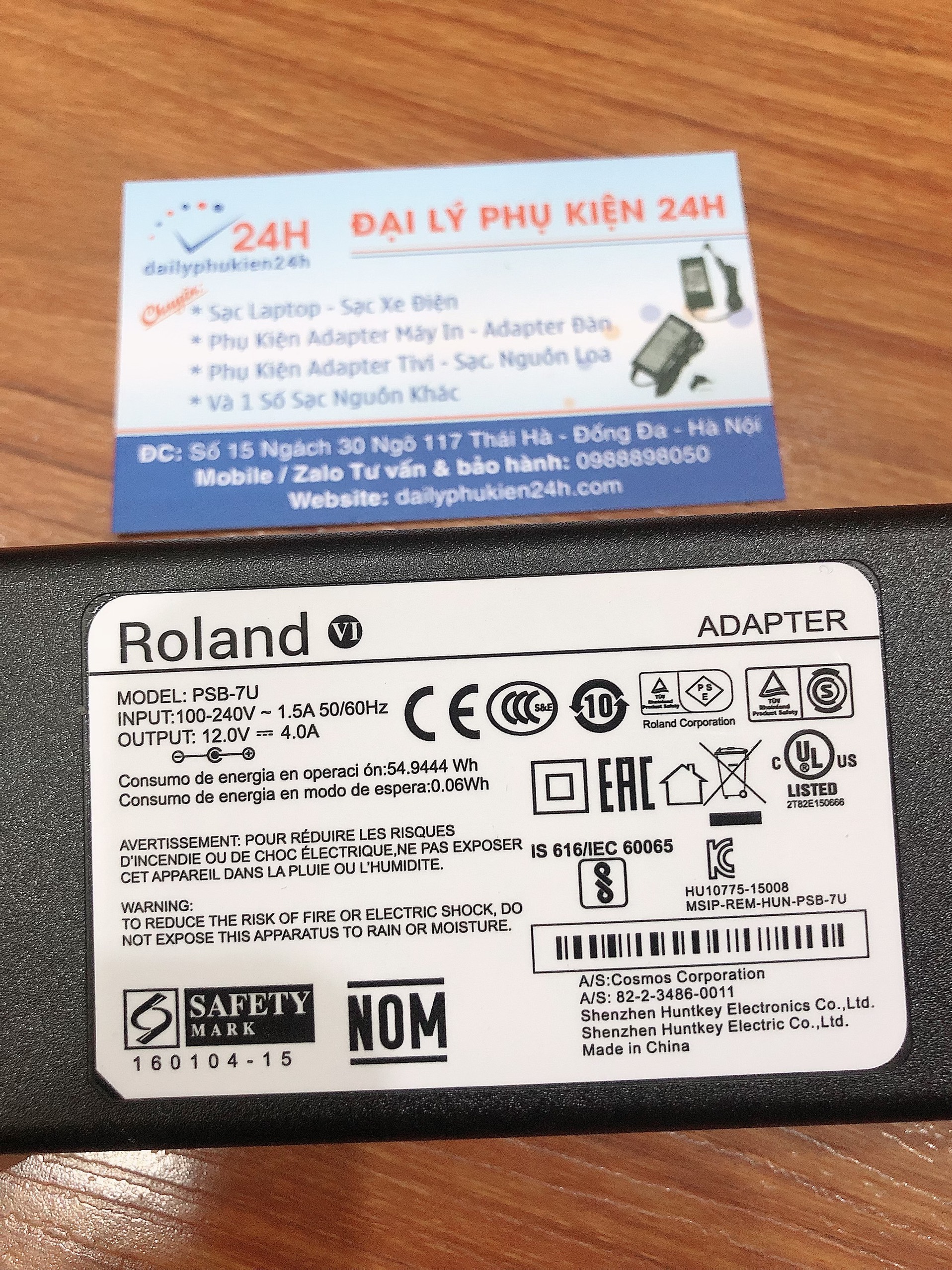 NGUỒN-ADAPTER ROLAND PSB-7U (bảo hành 12 tháng)