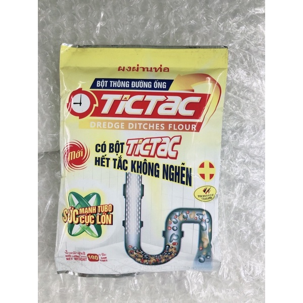 [ Bột thông cống, thông tắc cốc Tictac - 3 gói ]