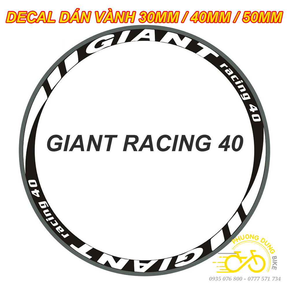 Tem decal dán vành xe đạp road 700C (CAMPA, DURA, GIANT, FAST FORWARD...)
