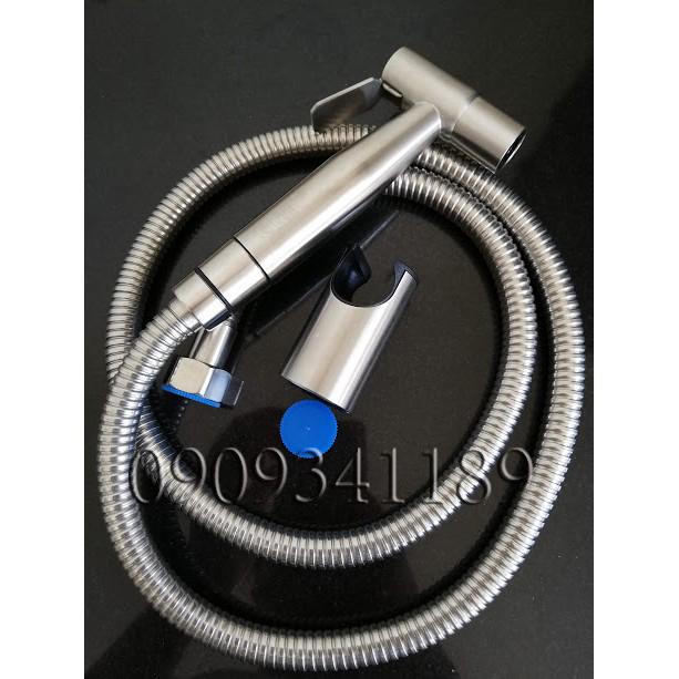[HCM]Vòi Xịt Vệ Sinh Inox 304 Dây 1M2 Độ Bền Cao Cứng Cáp Chắc Chắn Thiết Kế Với Piston Tăng Áp Xịt Bay Mọi Vết Bẩn. Vòi xịt toilet chất liệu 100% Inox 304 dây dài 12m