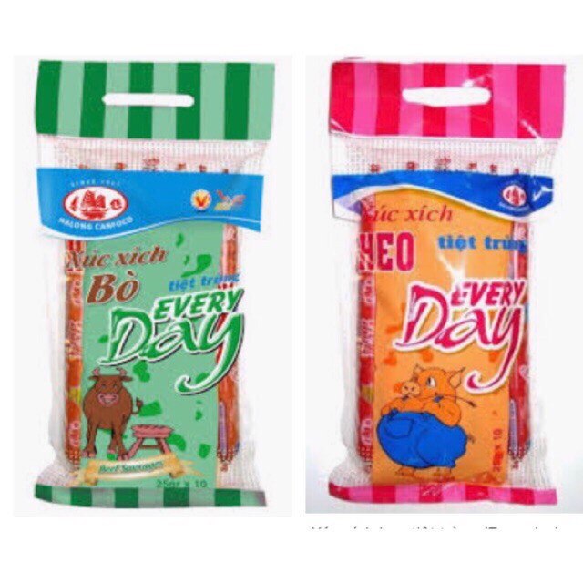 Xúc xích Hạ Long ăn liền EveryDay (10 cây) - Bò
