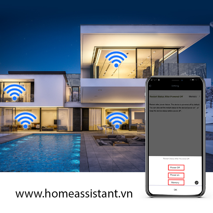 Module Công Tắc Wifi Tuya 16A Hỗ Trợ Công Tắc Cơ MC16