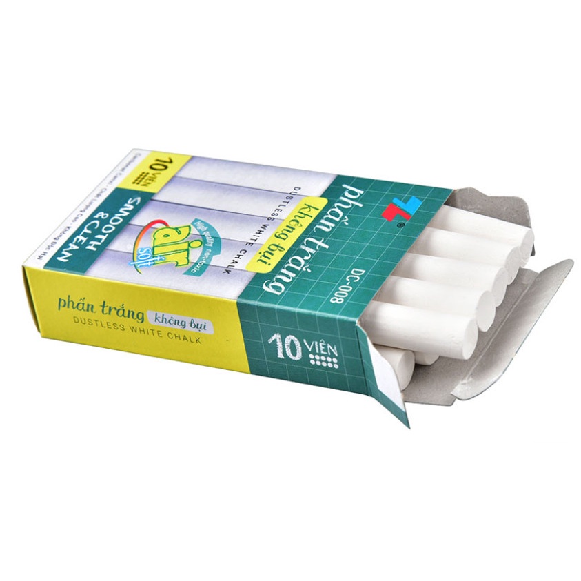 Phấn Trắng Không Bụi Viết Bảng Thiên Long