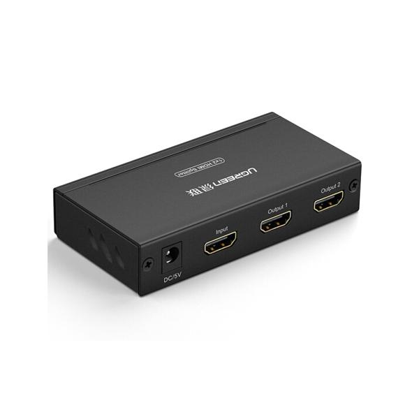 Bộ chia HDMI 1 ra 2 Ugreen UG 40201 (hỗ trợ 1.4v, 3D) Chính Hãng