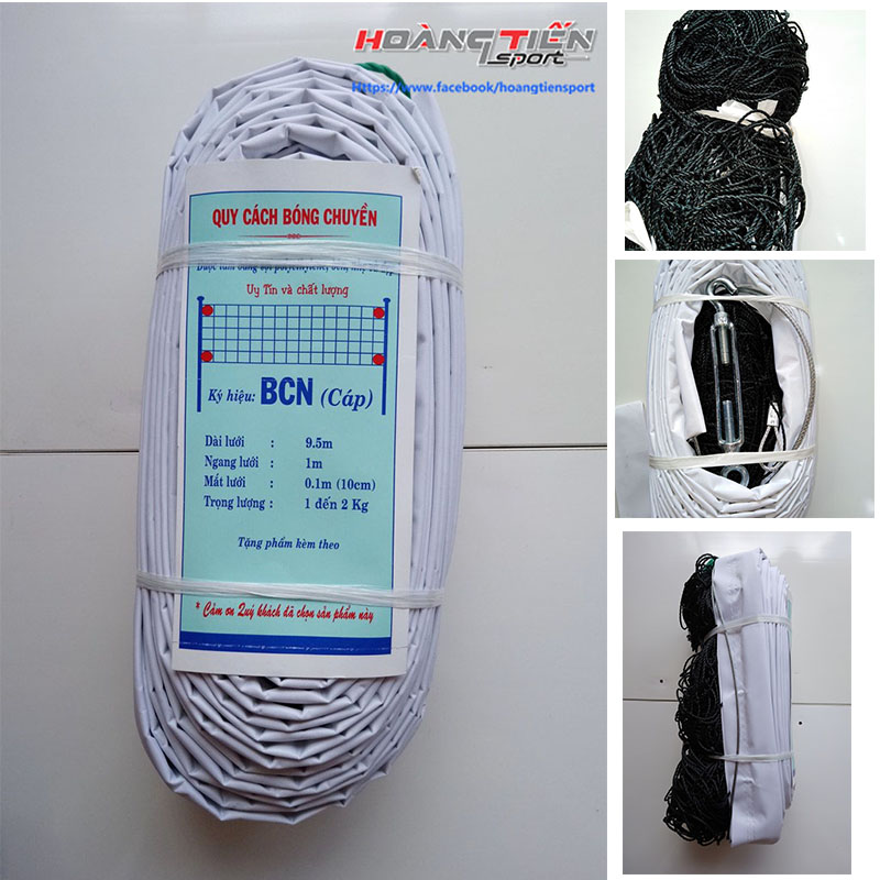 Lưới Bóng Chuyền Cáp Thép Sợi Cước BCN
