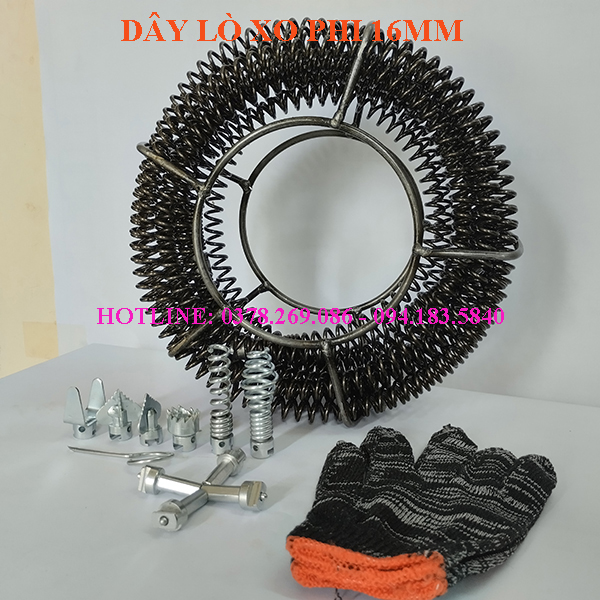 Dây thông cống lò xo Phi 16 dài 15m dùng máy khoan💰FREESHIP💰